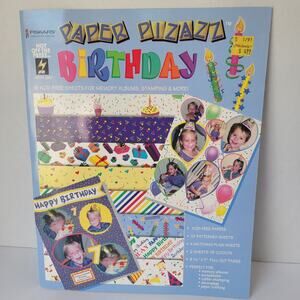 Vtg NEW 90s Hot off the Press Birthday Scrapbook Pages 14 Sheets + Cutouts